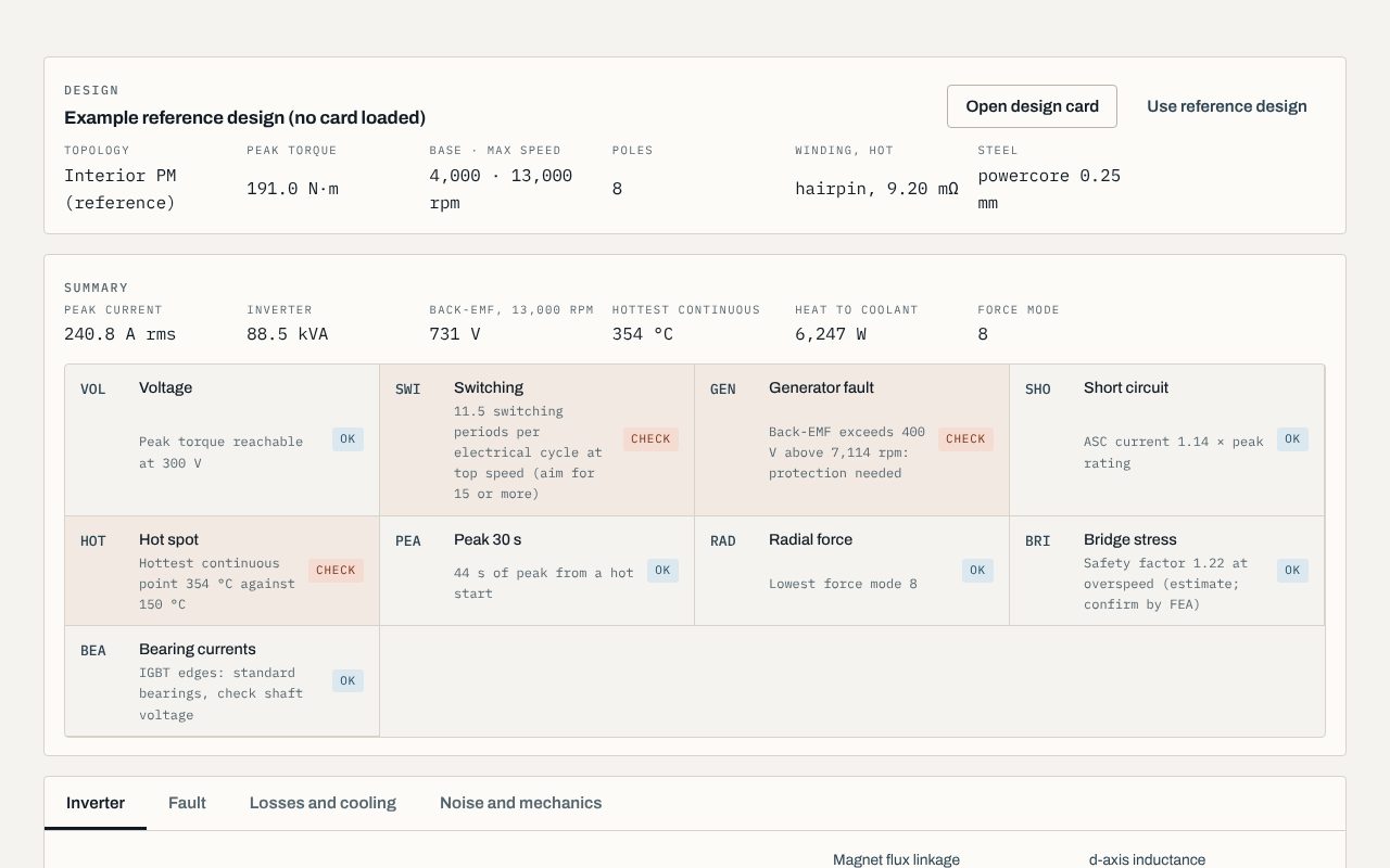 Screenshot of the System Impact Calculator